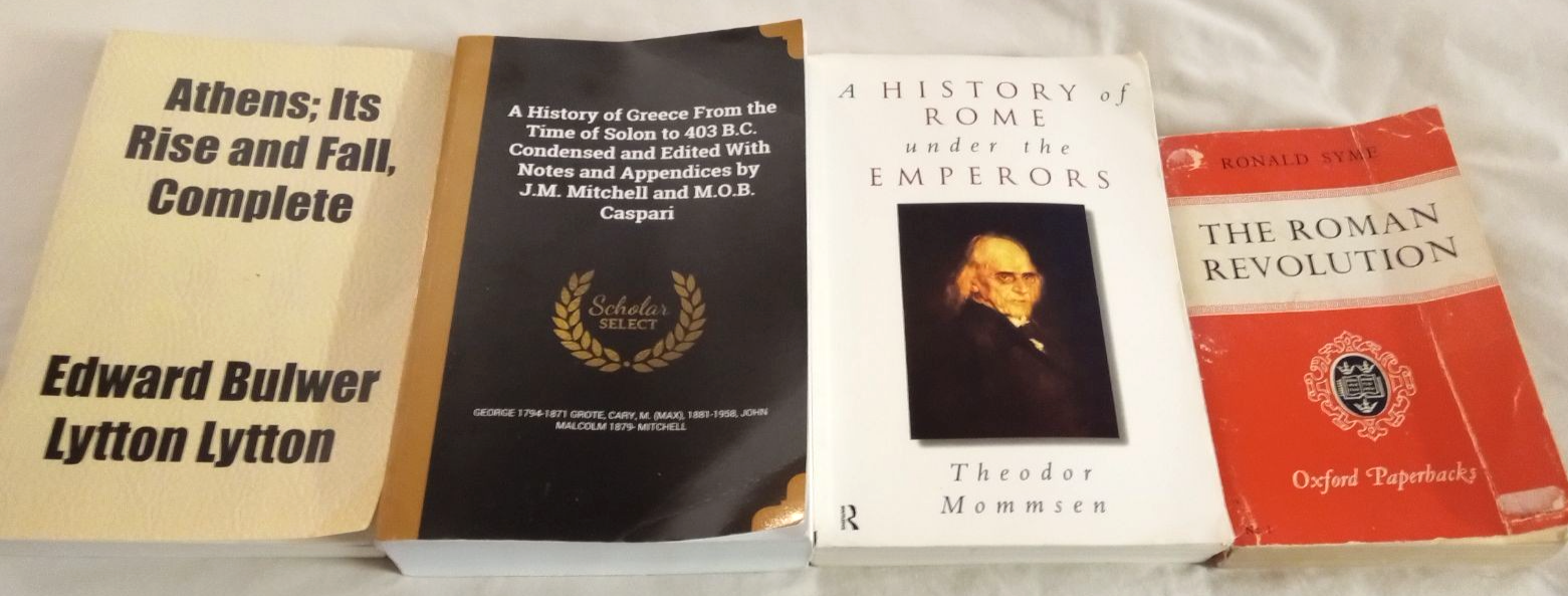📚 Lot of 4 Classics on Greece & Rome | Bulwer-Lytton, Grote, Mommsen, Syme
