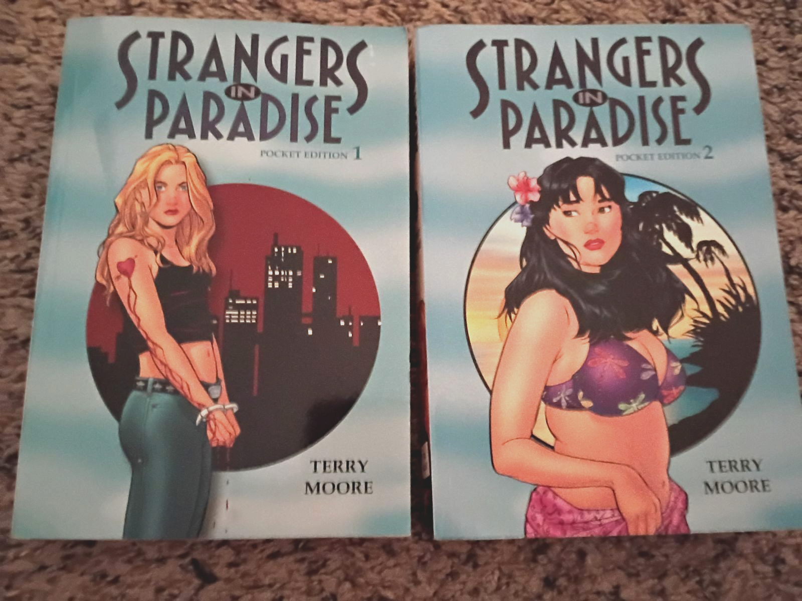 Strangers in Paradise Pocket Books  1 & 2 by Terry Moore - FREE Shipping