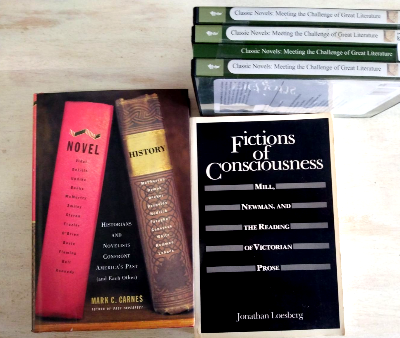 📚 2 Books + 4 DVDs – Fictions of Consciousness, Novel History, Classic Novels