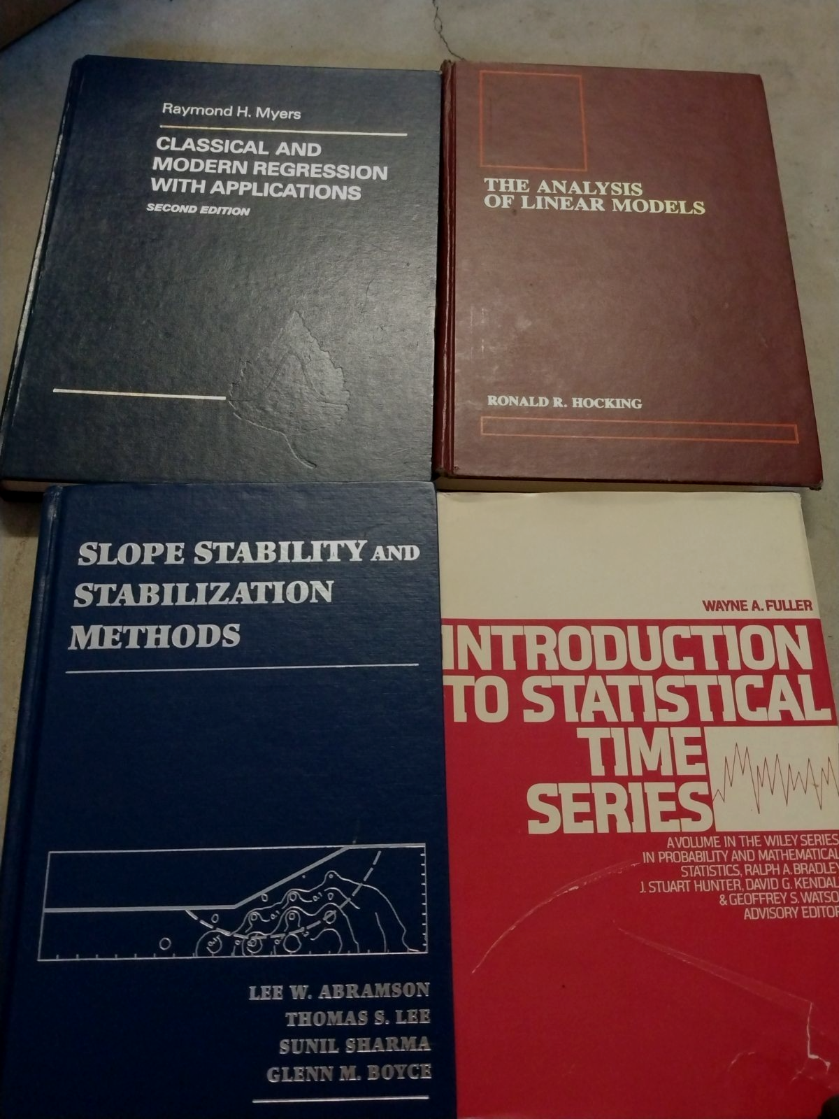 Statistics 4 Books: Raymond Myers, Ronald Hocking, Abramson, Wayne Fuller