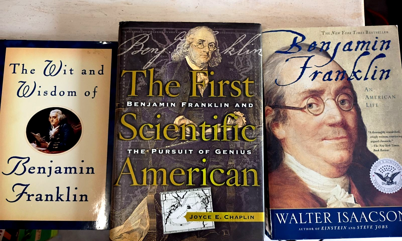 Benjamin Franklin - Isaacson, Scientific American, Wit and Wisdom, FREE Shipping