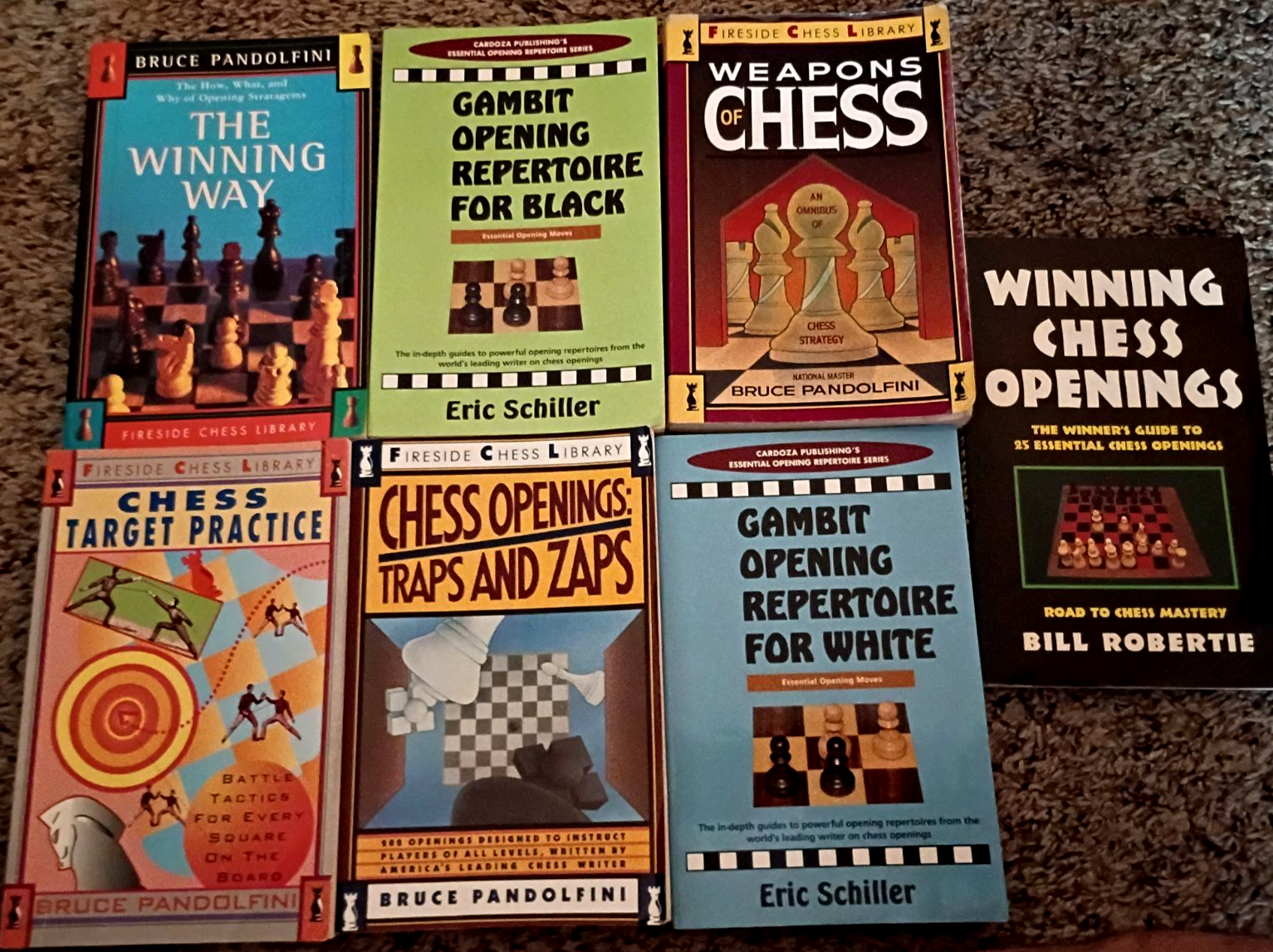 📚 CHESS OPENINGS & TACTICS Lot, Pandolfini, Schiller, Robertie - FREE Shipping