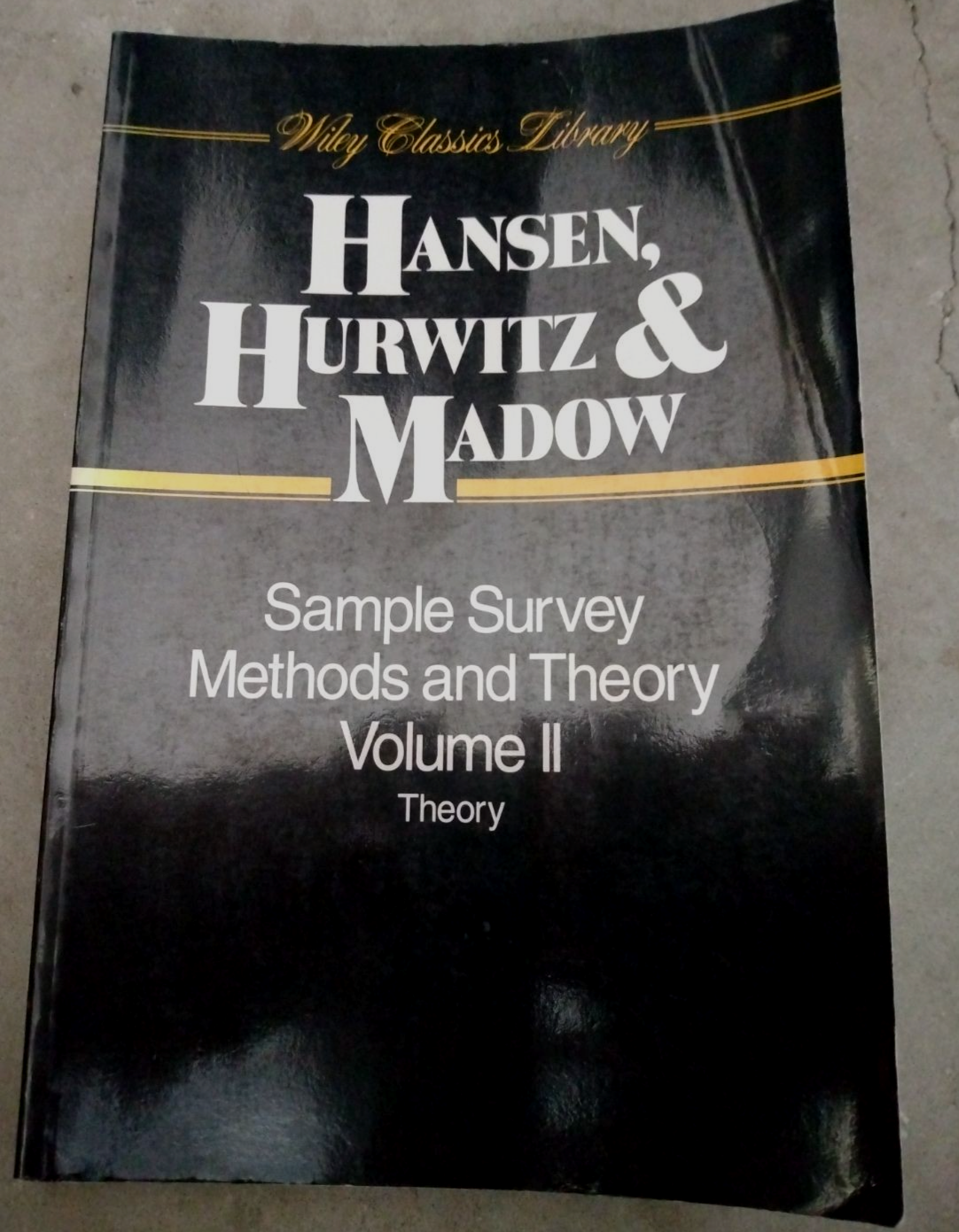 Sample Survey Methods and Theory, Volume 2 - Paperback - GOOD